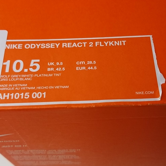 Nike Odyssey React 2 Flyknit AH1015 001 Wolf Grey - Picture 10 of 10